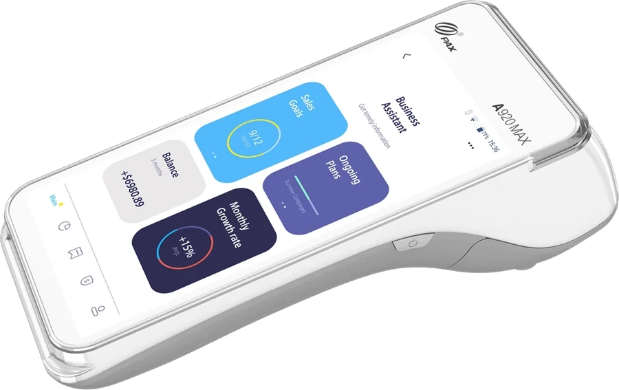 PAX A920 MAX wireless payment terminal